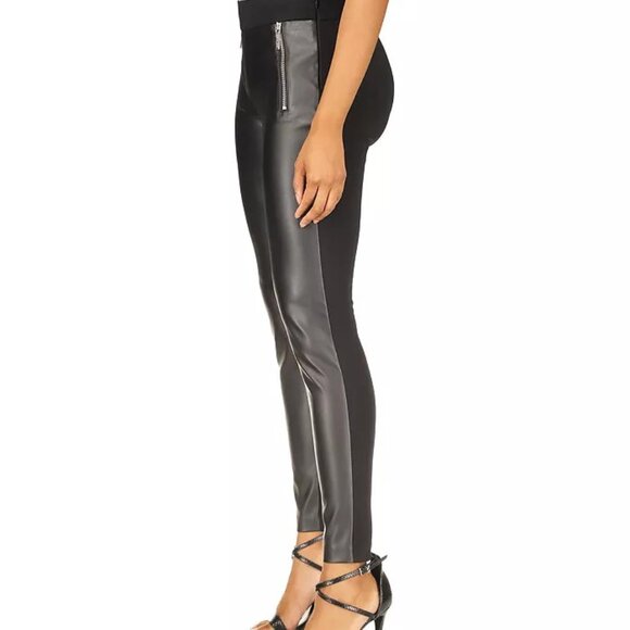 Michael Michael Kors Women's Mixed-Media Skinny Pants, Small - Black - Picture 3 of 3